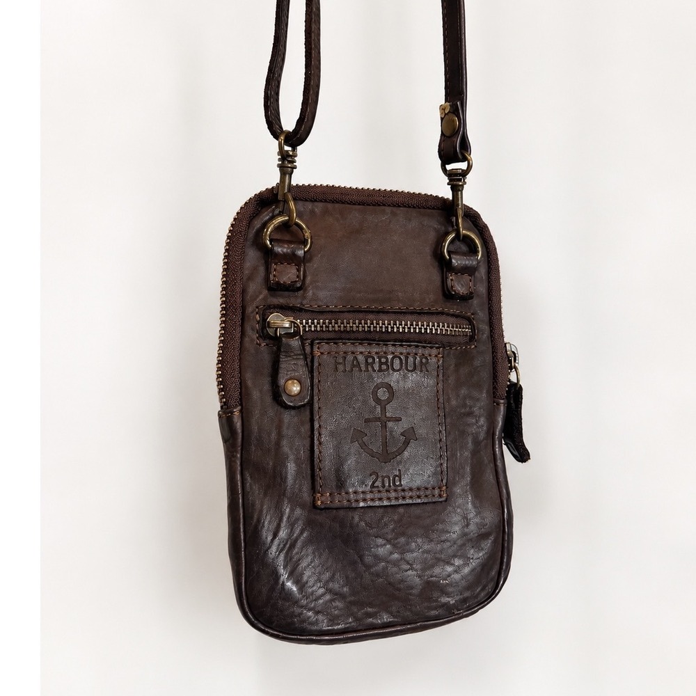 Harbour 2nd Crossbody Bag Womens OS Brown Leather Anchor Logo Small Boho Utility